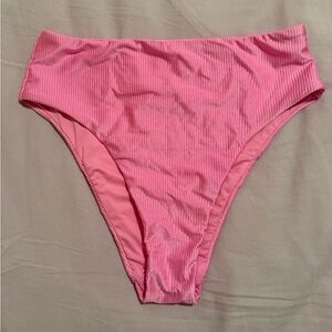 NWOT Pink High-Waisted Bikini Bottom